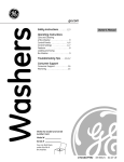 GE WJRE5550HWW User's Manual