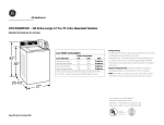 GE WCCD1030YWC User's Manual