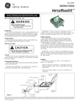 GE V3SL Installation Guide