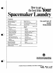 GE Spacemaker WSM2000H User's Manual