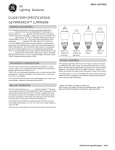 GE PTR Specification Sheet