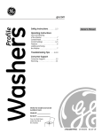 GE Profile Washer User's Manual