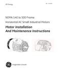 GE NEMA Premium Efficient XsD Ultra Installation and Maintenance Manual