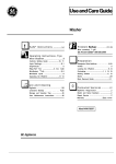 GE MODEL WA7800R User's Manual