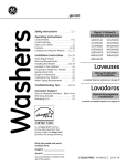 GE LAVEUSES WBVH5200 User's Manual