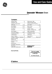 GE JVM172J User's Manual