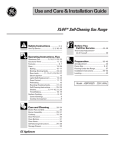 GE JGBP35GZX User's Manual