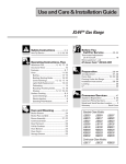 GE JGBC17 User's Manual