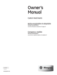 GE Monogram 49-80565 User's Manual