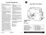 GE Easy Touch 681131066235 User's Manual