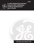 GE 21011 User's Manual