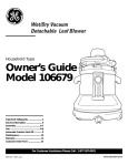 GE 106679 User's Manual