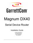 GarrettCom DX40 User's Manual