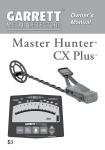 Garrett Metal Detectors Master Hunter CX Plus User's Manual