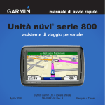 Garmin UNIT NVI 800 User's Manual