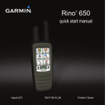 Garmin Rino 650 Quick Start Manual