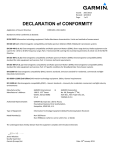 Garmin nuvi 3587LMT Declaration of Conformity