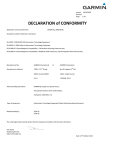 Garmin nuvi 1370T Declaration of Conformity