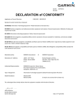 Garmin Montana 600 Declaration of Conformity
