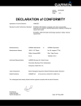 Garmin GPSMAP 526s Declaration of Conformity