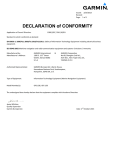 Garmin GPS 158 Declaration of Conformity