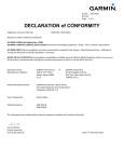 Garmin GMR 18 xHD Radome Declaration of Conformity