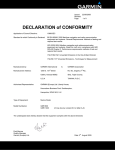 Garmin GMR 1204 xHD Declaration of Conformity