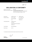 Garmin 10V Declaration of Conformity