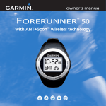 Garmin Forerunner 50 User's Manual