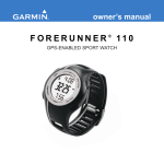 Garmin Forerunner 110 Owner's Manual