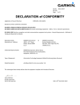 Garmin echoMAP 43dv Declaration of Conformity