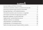 Garmin dezl 760LMT Important Safety and Product Information