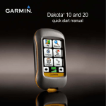 Garmin Dakota 10 Quick Start Manual