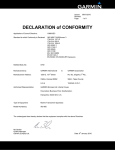 Garmin AiS 600 Blackbox Transceiver Declaration of Conformity