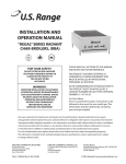 Garland "REGAL"SERIES RADIANT CHAR-BROILERS, (RBA) RBA Series User's Manual