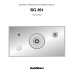Gaggenau KG 291 User's Manual