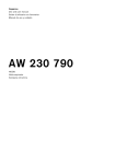 Gaggenau Extractor hood AW 230 790 User's Manual