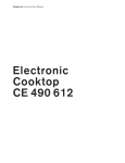 Gaggenau Electric Cooktop CE 490 612 User's Manual