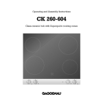 Gaggenau CK 260-604 User's Manual