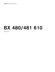 Gaggenau BX 480/481 610 User's Manual