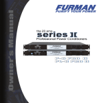 Furman Sound PL-8 User's Manual