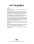 Fundex Games On the Bubble User's Manual