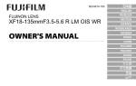 Fujifilm XF18-135mmF3.5-5.6 User's Manual