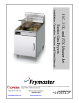 Frymaster MASTERJET J2X User's Manual