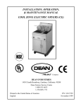 Frymaster Cool Zone Electric Fryer User's Manual