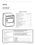 Frigidaire NLPWD15 User's Manual