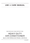 Frigidaire HEAVY DUTY AIR CONDITIONER User's Manual