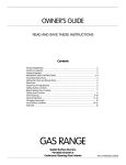 Frigidaire GAS RANG User's Manual