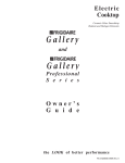 Frigidaire Gallery Professional Series User's Manual