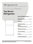 Frigidaire FRT105GW0 User's Manual